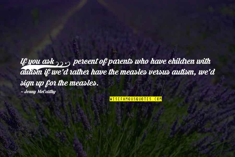 Stalks Of Flax Quotes By Jenny McCarthy: If you ask 99.9 percent of parents who