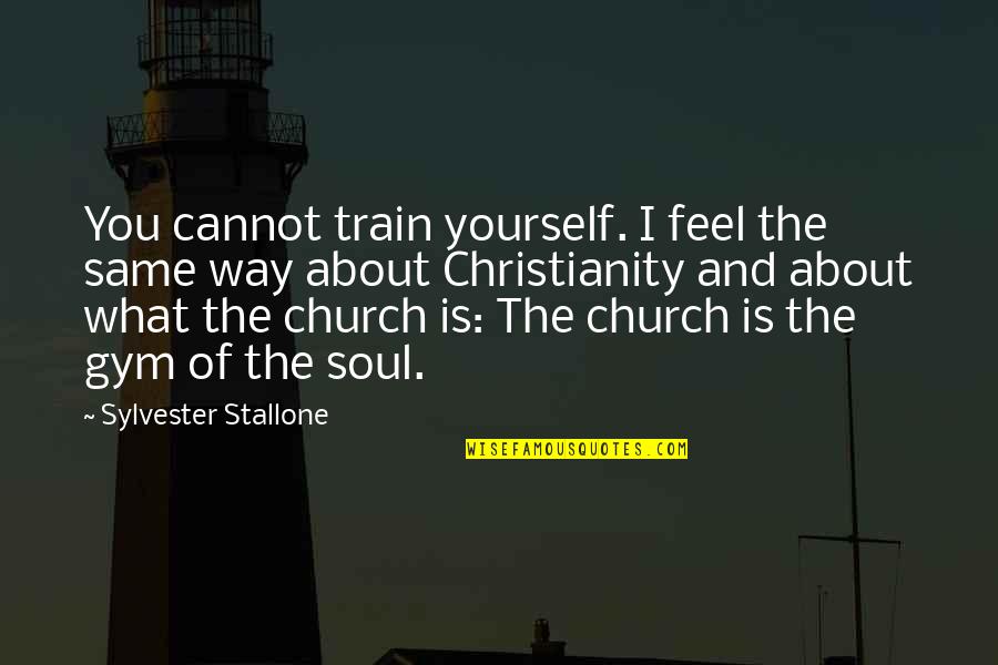 Stallone's Quotes By Sylvester Stallone: You cannot train yourself. I feel the same