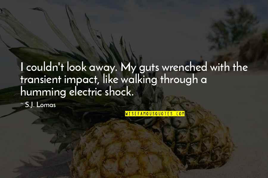 Stamatis Gonidis Quotes By S.J. Lomas: I couldn't look away. My guts wrenched with