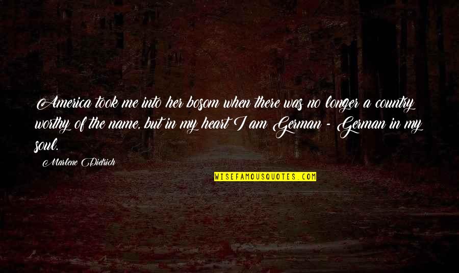 Stammering Cure Quotes By Marlene Dietrich: America took me into her bosom when there Stammering Cure Quotes By Marlene Dietrich: America took me into her bosom when there
