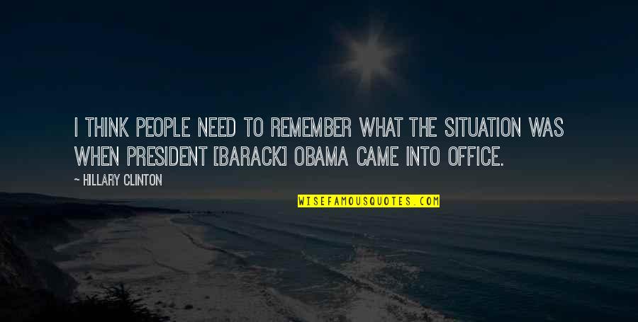 Stanciu Alina Quotes By Hillary Clinton: I think people need to remember what the Stanciu Alina Quotes By Hillary Clinton: I think people need to remember what the