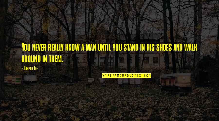 Stand In My Shoes Quotes By Harper Lee: You never really know a man until you