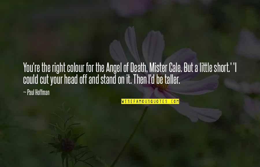 Stand Off Quotes By Paul Hoffman: You're the right colour for the Angel of Stand Off Quotes By Paul Hoffman: You're the right colour for the Angel of