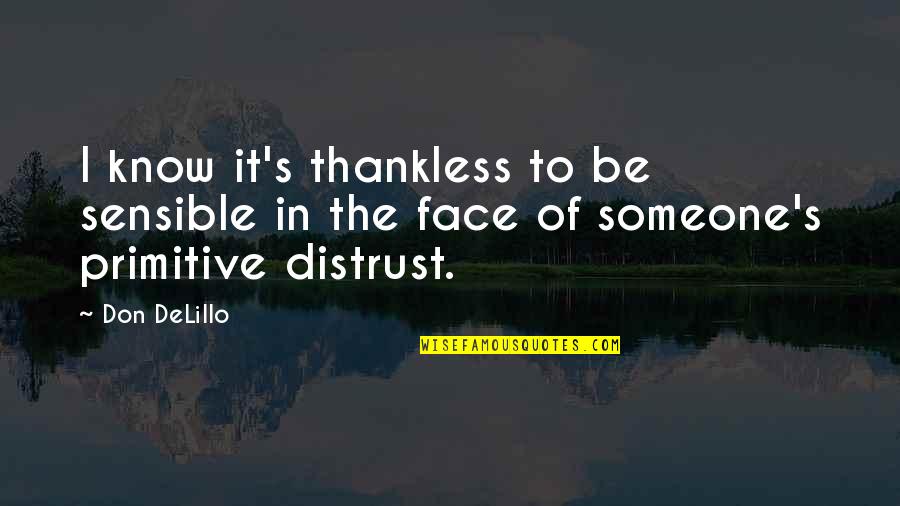 Standard Theater Quotes By Don DeLillo: I know it's thankless to be sensible in