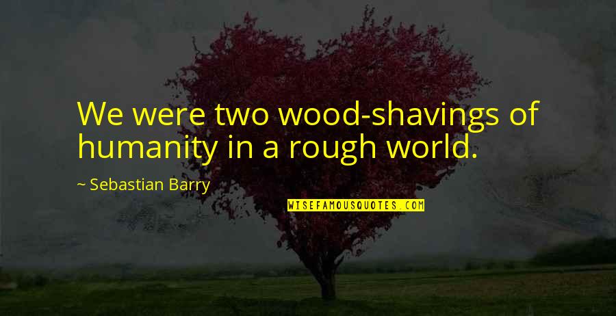 Standard Thermodynamics Quotes By Sebastian Barry: We were two wood-shavings of humanity in a Standard Thermodynamics Quotes By Sebastian Barry: We were two wood-shavings of humanity in a
