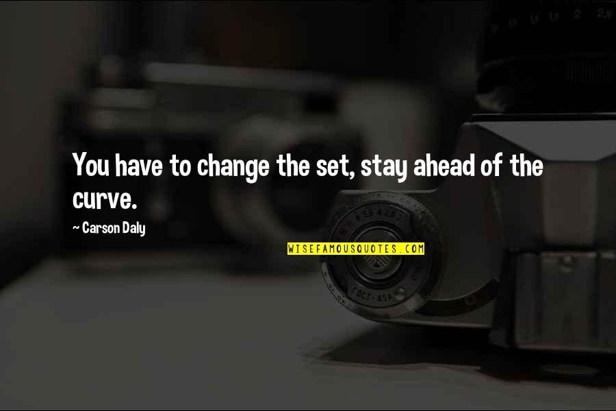 Standesamt Quotes By Carson Daly: You have to change the set, stay ahead Standesamt Quotes By Carson Daly: You have to change the set, stay ahead