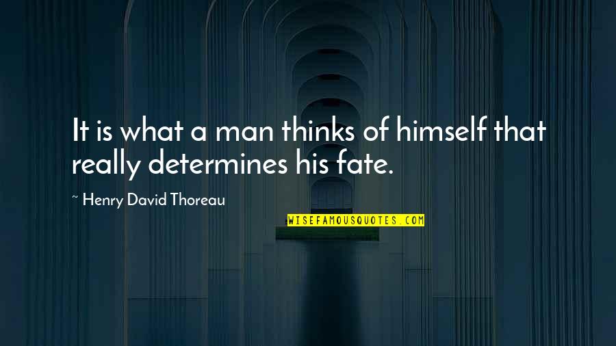 Standing For What's Right Quotes By Henry David Thoreau: It is what a man thinks of himself