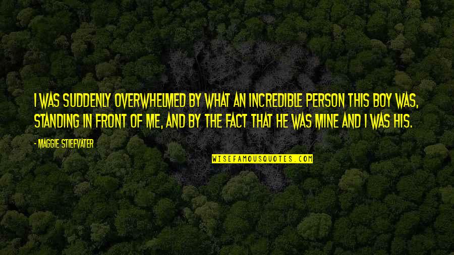 Standing Me Up Quotes By Maggie Stiefvater: I was suddenly overwhelmed by what an incredible
