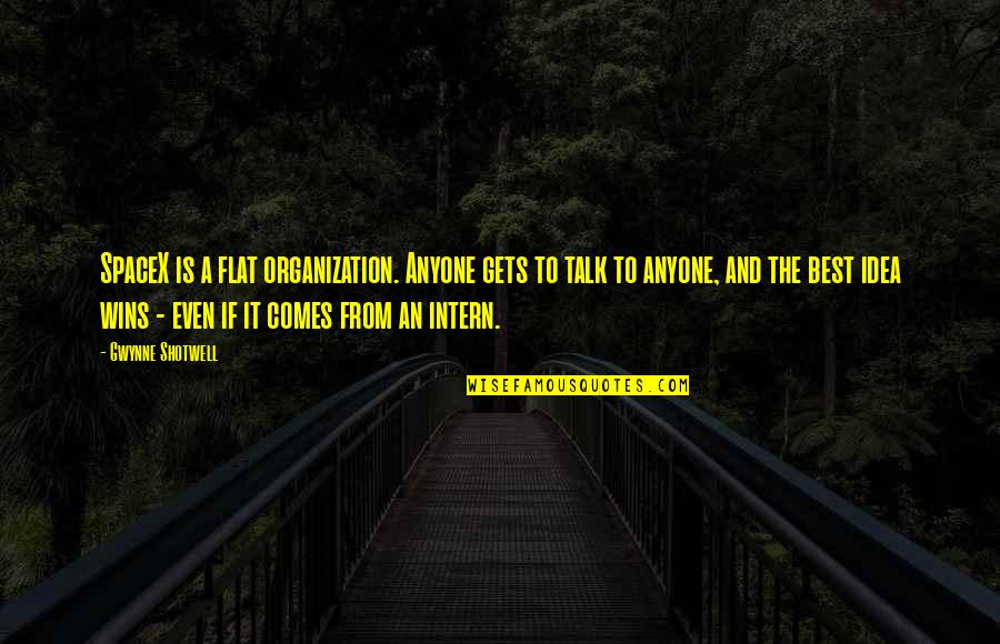 Standing On Your Feet Quotes By Gwynne Shotwell: SpaceX is a flat organization. Anyone gets to Standing On Your Feet Quotes By Gwynne Shotwell: SpaceX is a flat organization. Anyone gets to