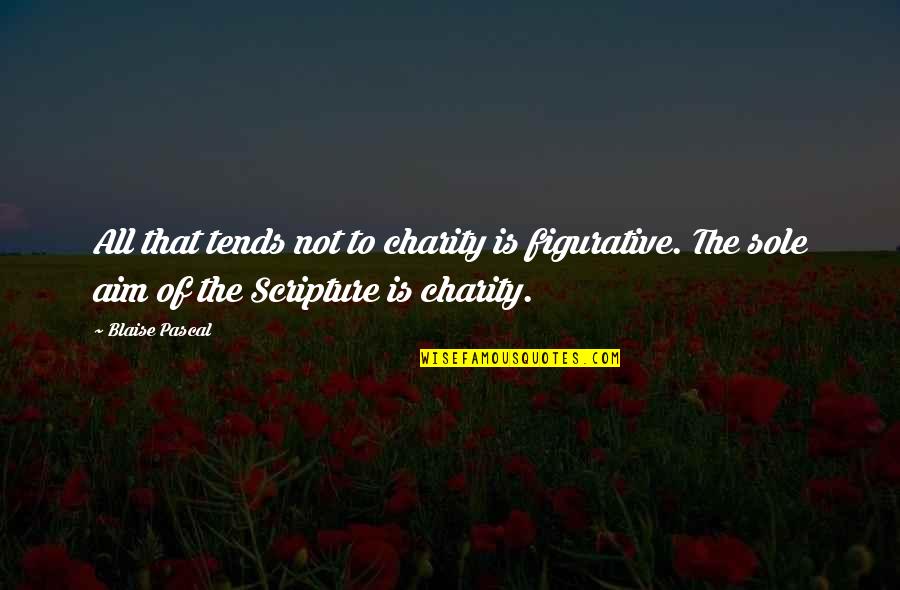 Standpunkte Quotes By Blaise Pascal: All that tends not to charity is figurative.