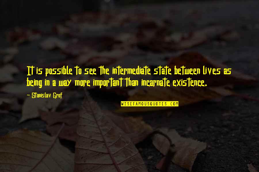 Stanislav Grof Quotes By Stanislav Grof: It is possible to see the intermediate state Stanislav Grof Quotes By Stanislav Grof: It is possible to see the intermediate state