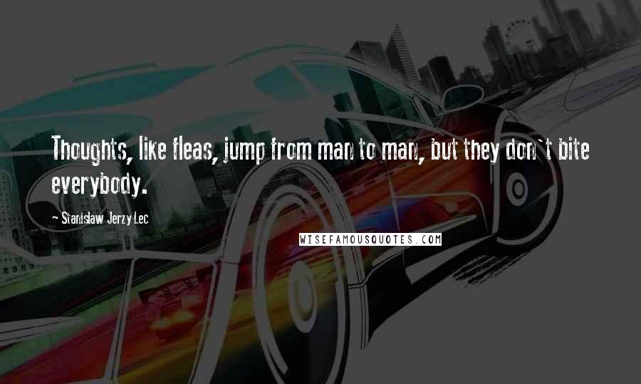 Stanislaw Jerzy Lec quotes: Thoughts, like fleas, jump from man to man, but they don't bite everybody.