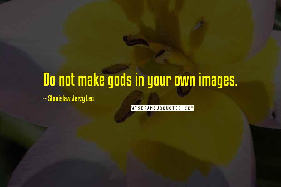 Stanislaw Jerzy Lec quotes: Do not make gods in your own images.