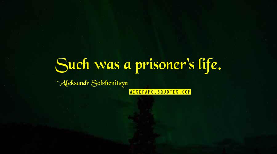 Stankovic Transport Quotes By Aleksandr Solzhenitsyn: Such was a prisoner's life. Stankovic Transport Quotes By Aleksandr Solzhenitsyn: Such was a prisoner's life.
