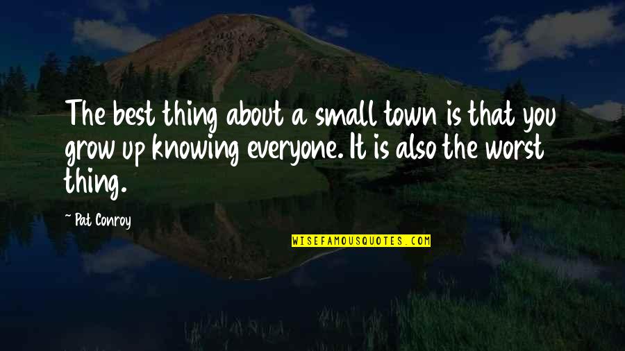 Stapes Bone Quotes By Pat Conroy: The best thing about a small town is