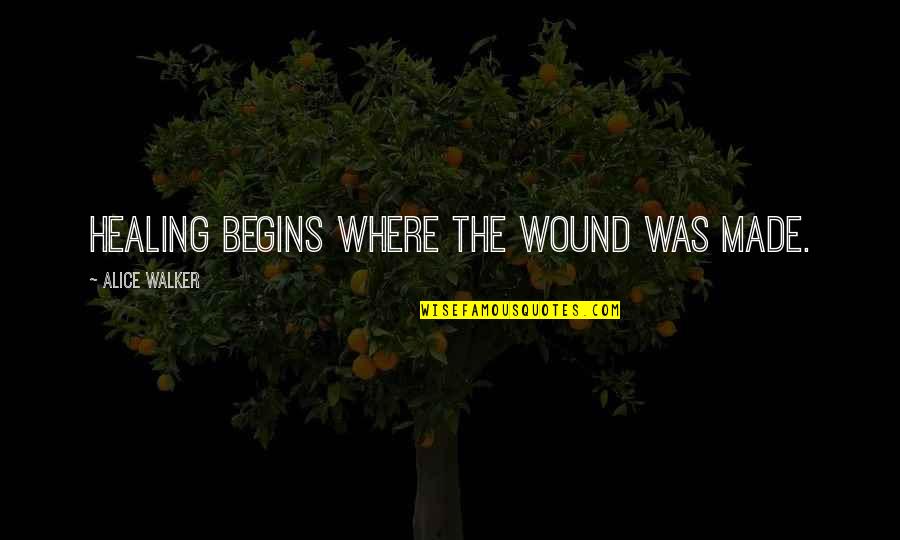 Star Crossed Love Quotes By Alice Walker: Healing begins where the wound was made.