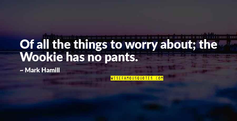 Star Wars Pants Quotes By Mark Hamill: Of all the things to worry about; the