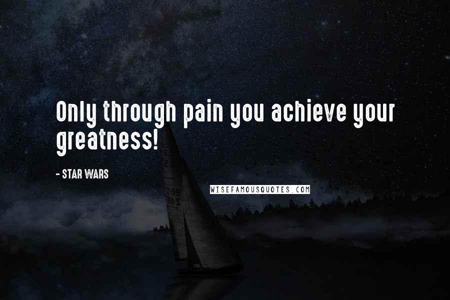 STAR WARS quotes: Only through pain you achieve your greatness!