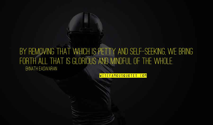 Starboard Sup Quotes By Eknath Easwaran: By removing that which is petty and self-seeking, Starboard Sup Quotes By Eknath Easwaran: By removing that which is petty and self-seeking,