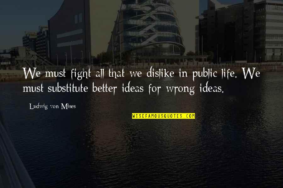 Starburst Quotes Quotes By Ludwig Von Mises: We must fight all that we dislike in