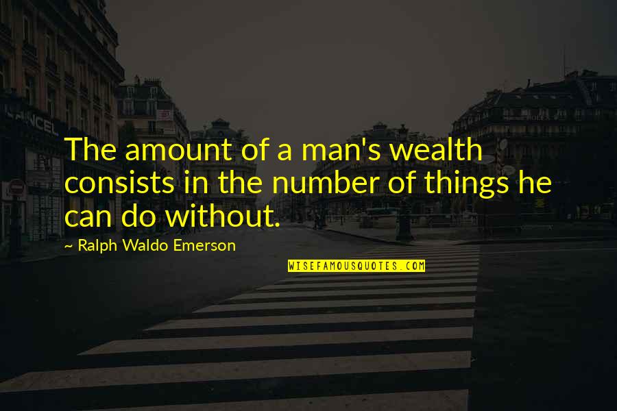 Stardust Book Quotes By Ralph Waldo Emerson: The amount of a man's wealth consists in Stardust Book Quotes By Ralph Waldo Emerson: The amount of a man's wealth consists in