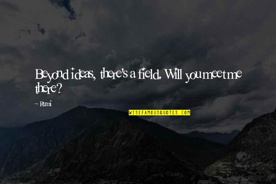 Stariha Robert Quotes By Rumi: Beyond ideas, there's a field. Will you meet