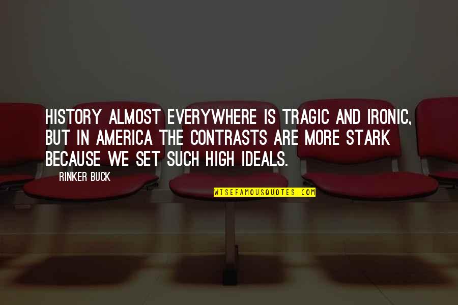Stark Quotes By Rinker Buck: History almost everywhere is tragic and ironic, but Stark Quotes By Rinker Buck: History almost everywhere is tragic and ironic, but