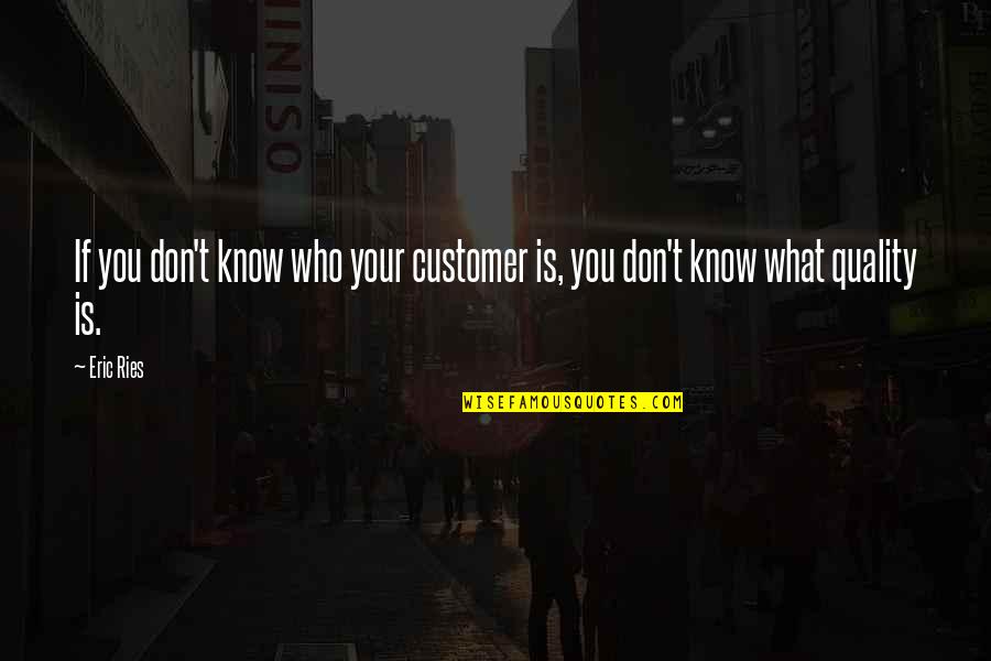 Starless Lyrics Quotes By Eric Ries: If you don't know who your customer is,