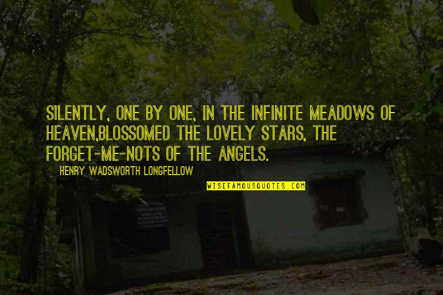 Starlight's Quotes By Henry Wadsworth Longfellow: Silently, one by one, in the infinite meadows