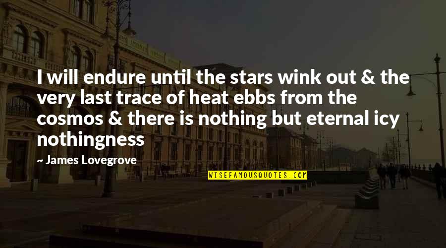 Stars Last Quotes By James Lovegrove: I will endure until the stars wink out Stars Last Quotes By James Lovegrove: I will endure until the stars wink out