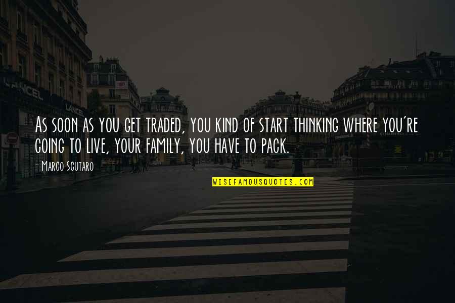 Start Now Start Where You Are Quotes By Marco Scutaro: As soon as you get traded, you kind