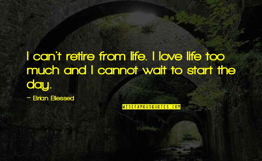 Start Off The Day Quotes By Brian Blessed: I can't retire from life. I love life