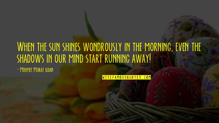 Start Running Quotes By Mehmet Murat Ildan: When the sun shines wondrously in the morning,