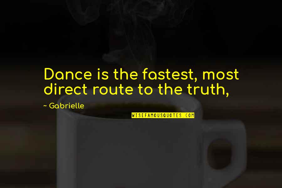 Starting Again Movie Quotes By Gabrielle: Dance is the fastest, most direct route to