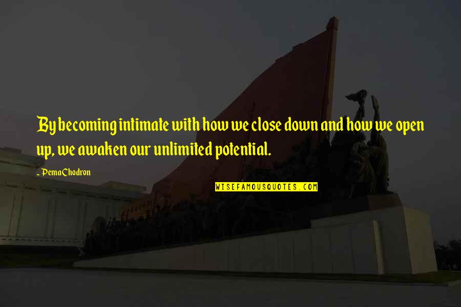 Starting To Give Up On Someone Quotes By Pema Chodron: By becoming intimate with how we close down