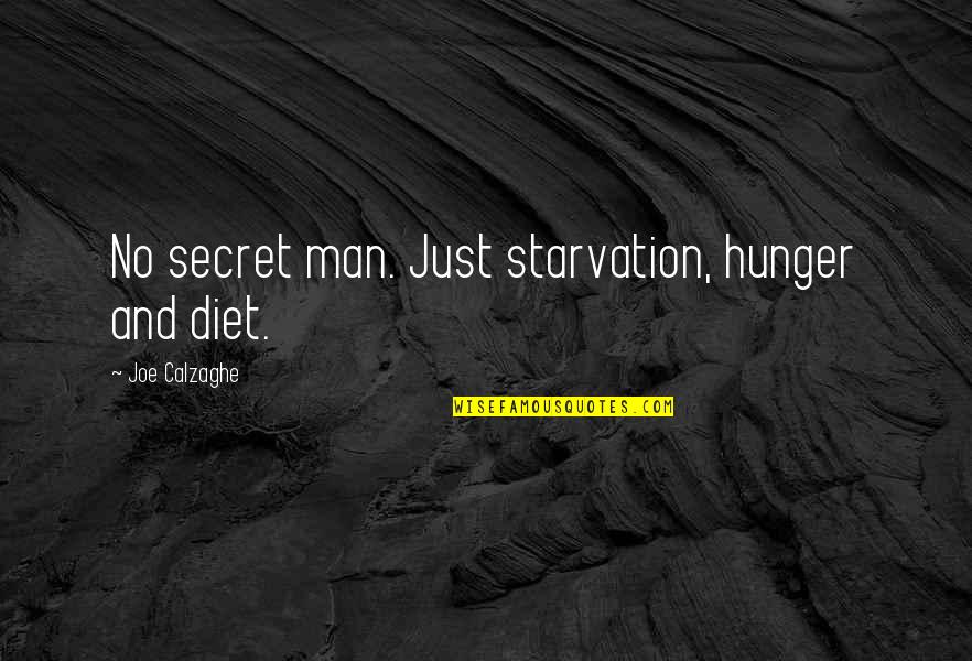 Starvation Quotes By Joe Calzaghe: No secret man. Just starvation, hunger and diet.