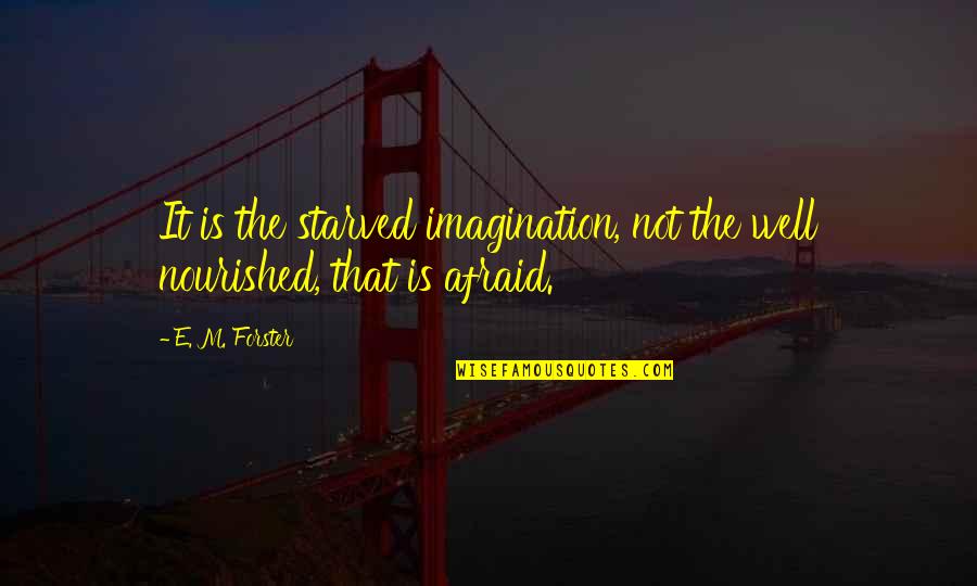 Starved Quotes By E. M. Forster: It is the starved imagination, not the well