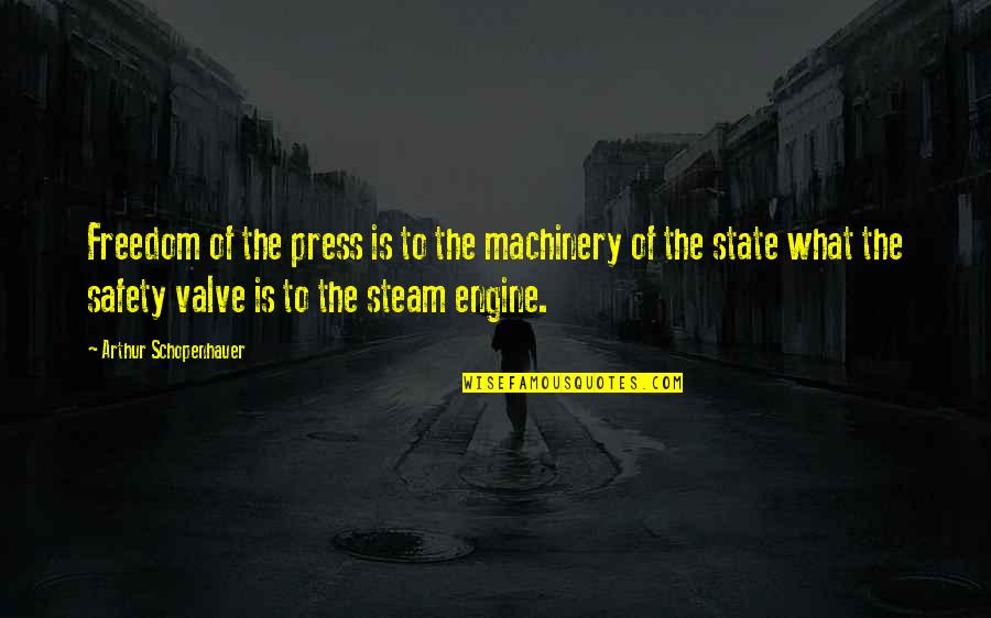 State Machinery Quotes By Arthur Schopenhauer: Freedom of the press is to the machinery