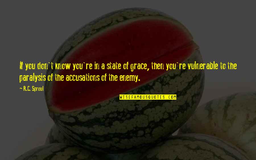 State Of Grace Quotes By R.C. Sproul: If you don't know you're in a state State Of Grace Quotes By R.C. Sproul: If you don't know you're in a state