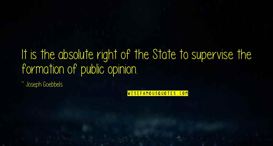State School Quotes By Joseph Goebbels: It is the absolute right of the State State School Quotes By Joseph Goebbels: It is the absolute right of the State