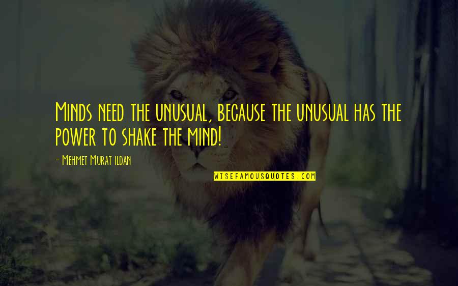 Stateroom Quotes By Mehmet Murat Ildan: Minds need the unusual, because the unusual has