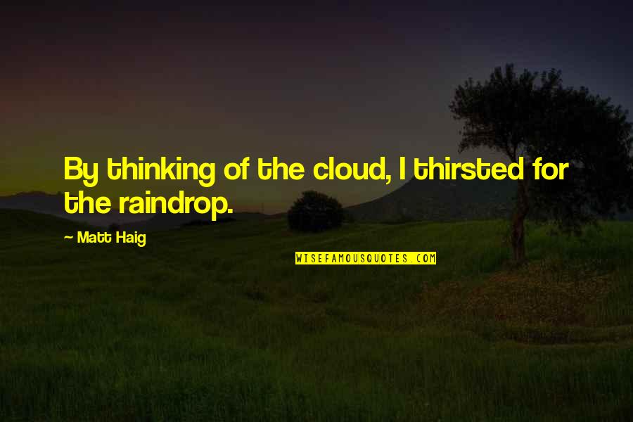 Statler And Waldorf From The Balcony Quotes By Matt Haig: By thinking of the cloud, I thirsted for