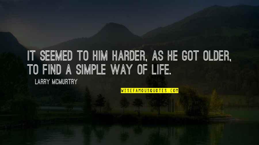 Stattenheim Quotes By Larry McMurtry: It seemed to him harder, as he got