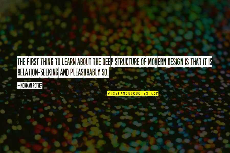 Statuesque Paint Quotes By Norman Potter: The first thing to learn about the deep Statuesque Paint Quotes By Norman Potter: The first thing to learn about the deep