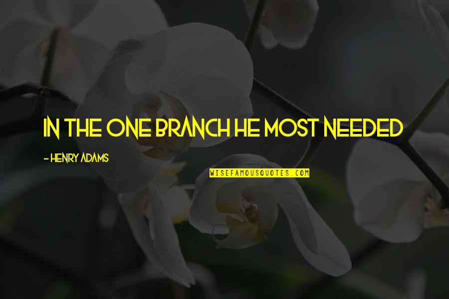 Status On Game Quotes By Henry Adams: In the one branch he most needed Status On Game Quotes By Henry Adams: In the one branch he most needed