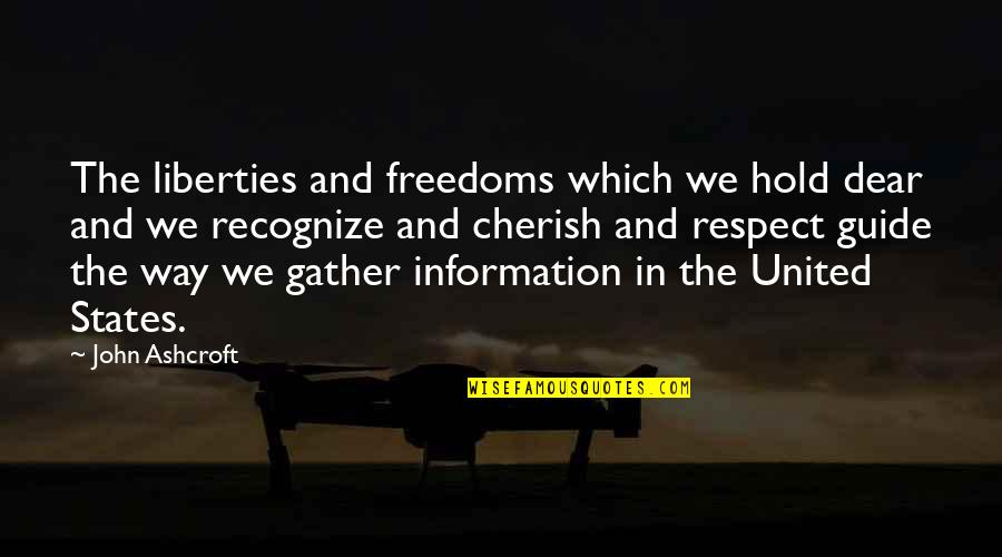 Stay Alert Quotes By John Ashcroft: The liberties and freedoms which we hold dear