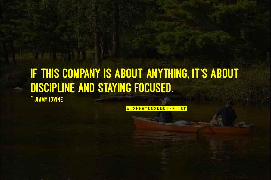 Stay Focused Quotes By Jimmy Iovine: If this company is about anything, it's about