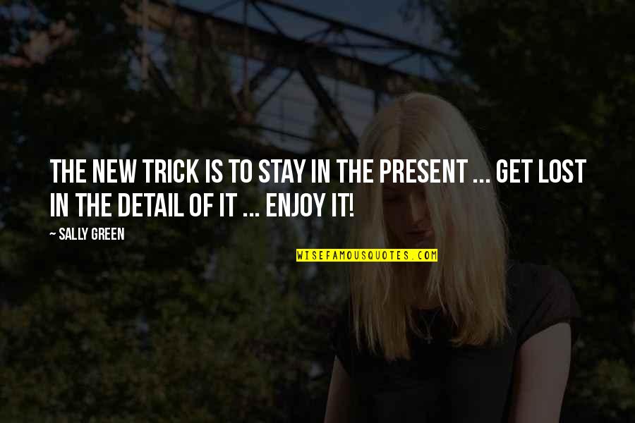 Stay In Present Quotes By Sally Green: The new trick is to stay in the