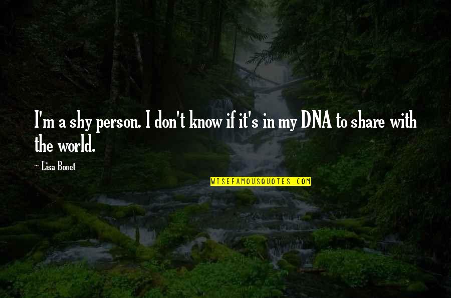 Stay Informed Quotes By Lisa Bonet: I'm a shy person. I don't know if