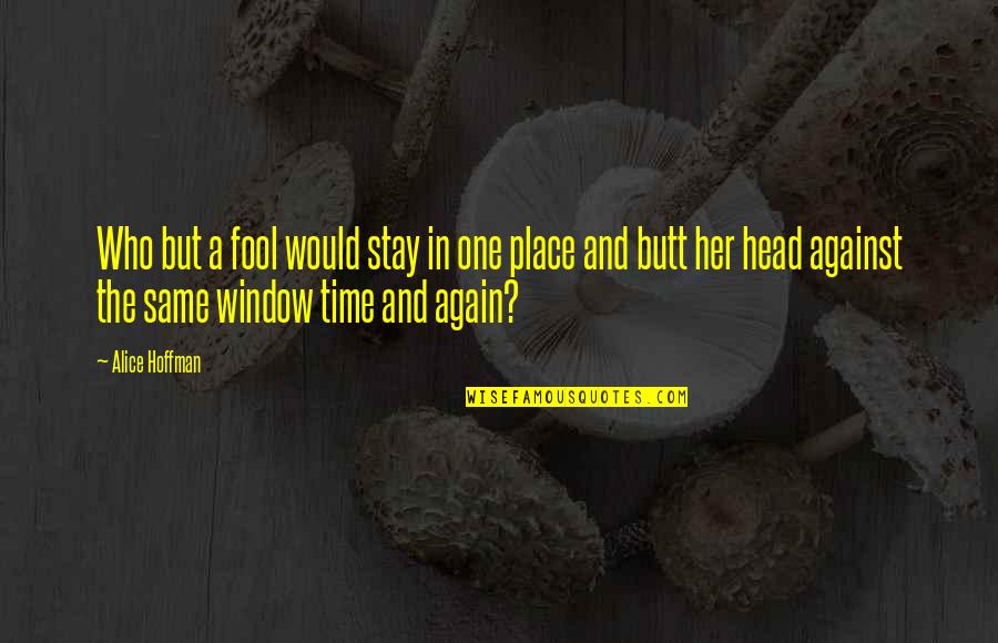 Stay Out Of Your Head Quotes By Alice Hoffman: Who but a fool would stay in one
